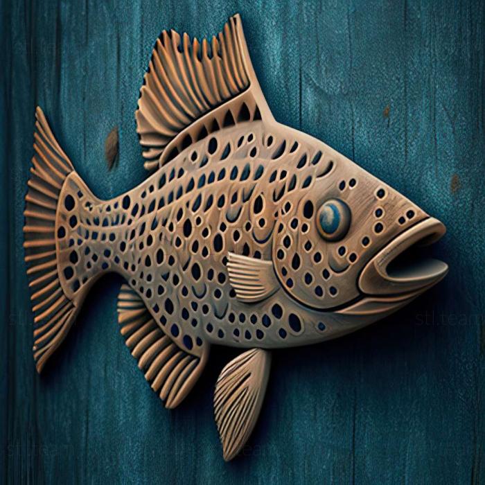 3D model Speckled catfish fish (STL)